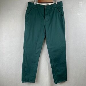 Hawkings McGill Skinny Chino Pants Forest Green Mens 34 Bright‎ Nature City Hip